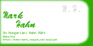mark hahn business card