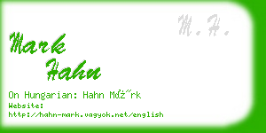 mark hahn business card